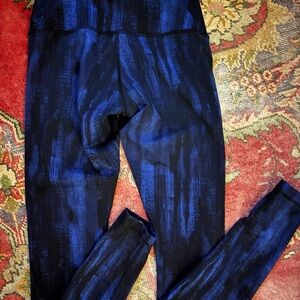 Lululemon Blue & Black Brushstroke Leggings